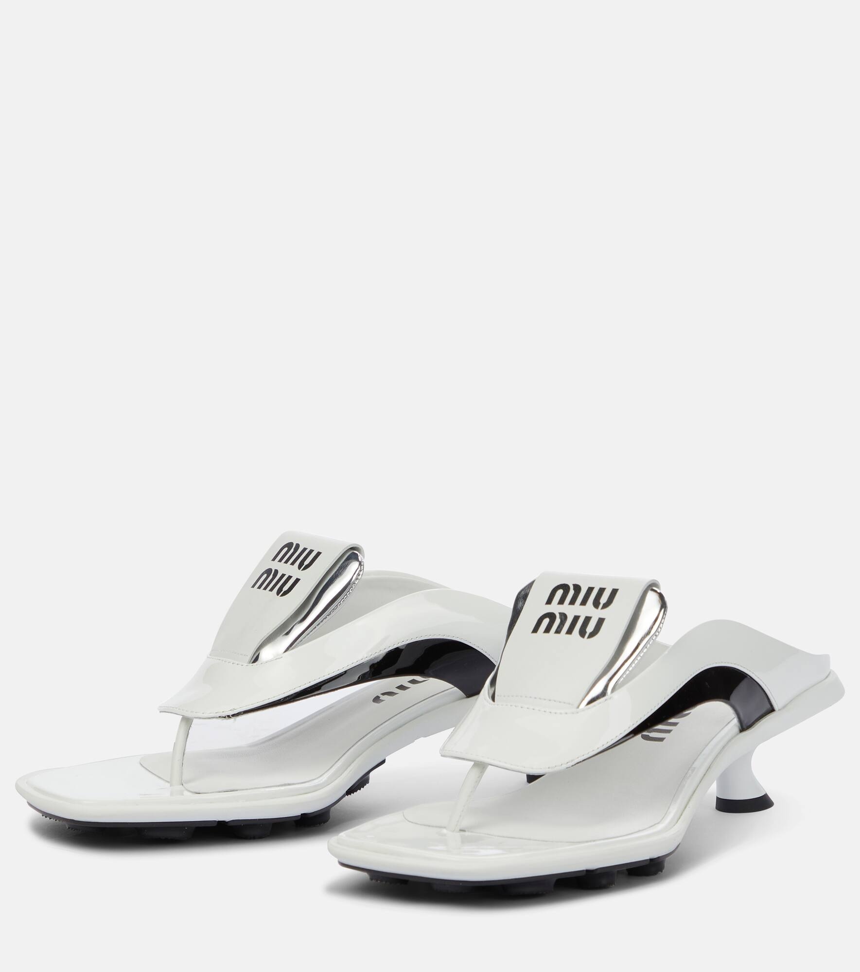 Leather thong sandals - 5