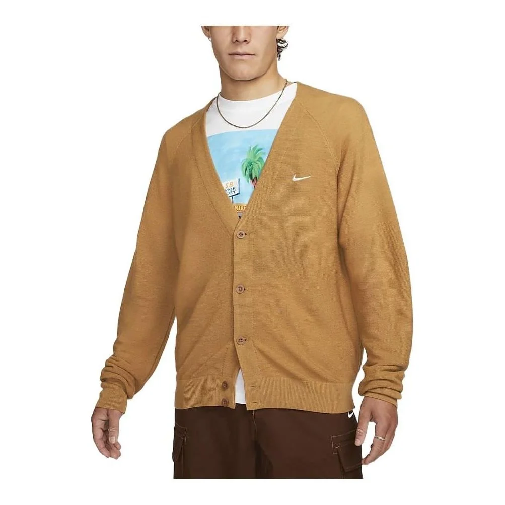 Nike Logo Cardigan 'Brown Beige' DQ6307-722 - 1
