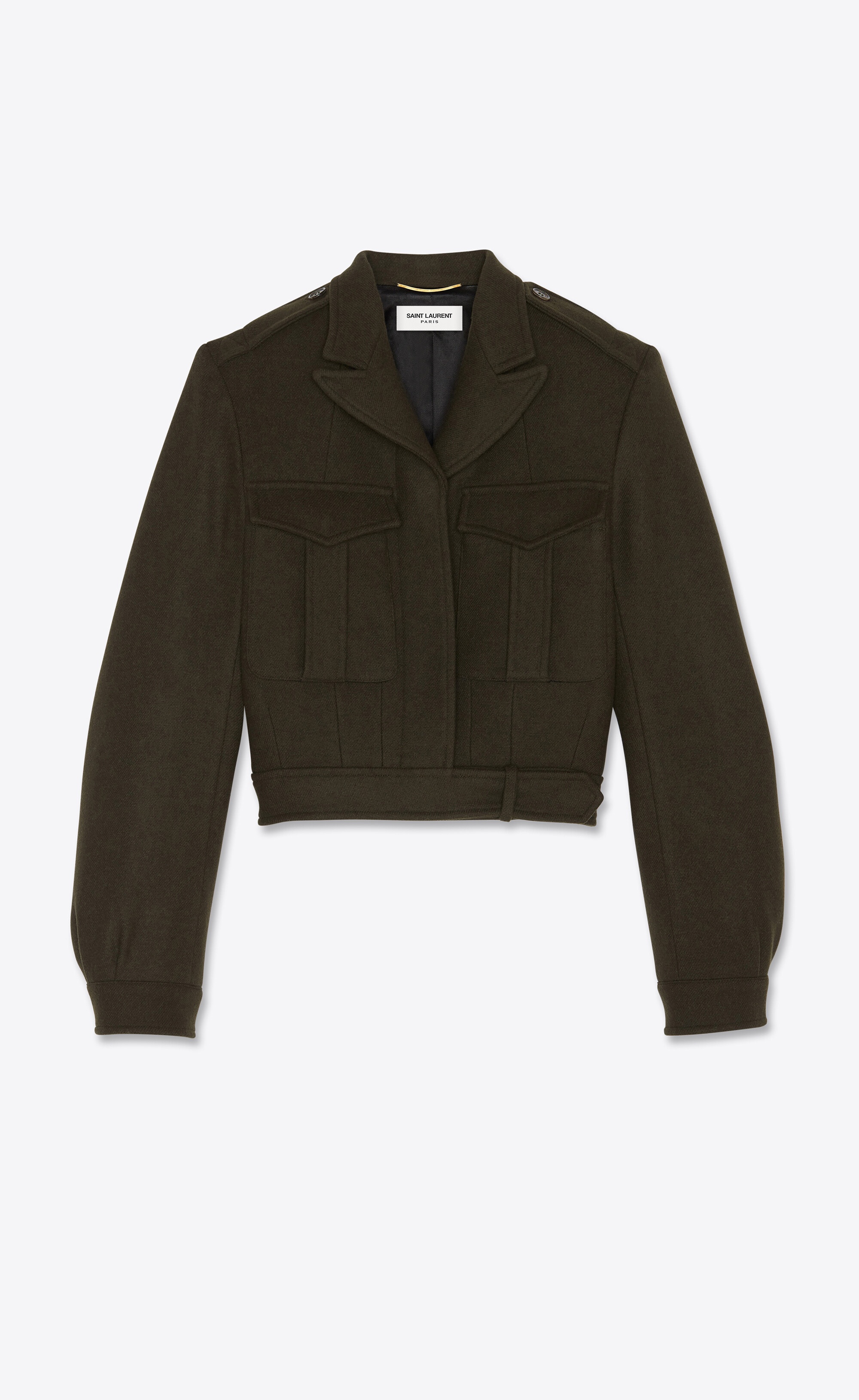 army jacket in wool gabardine - 1