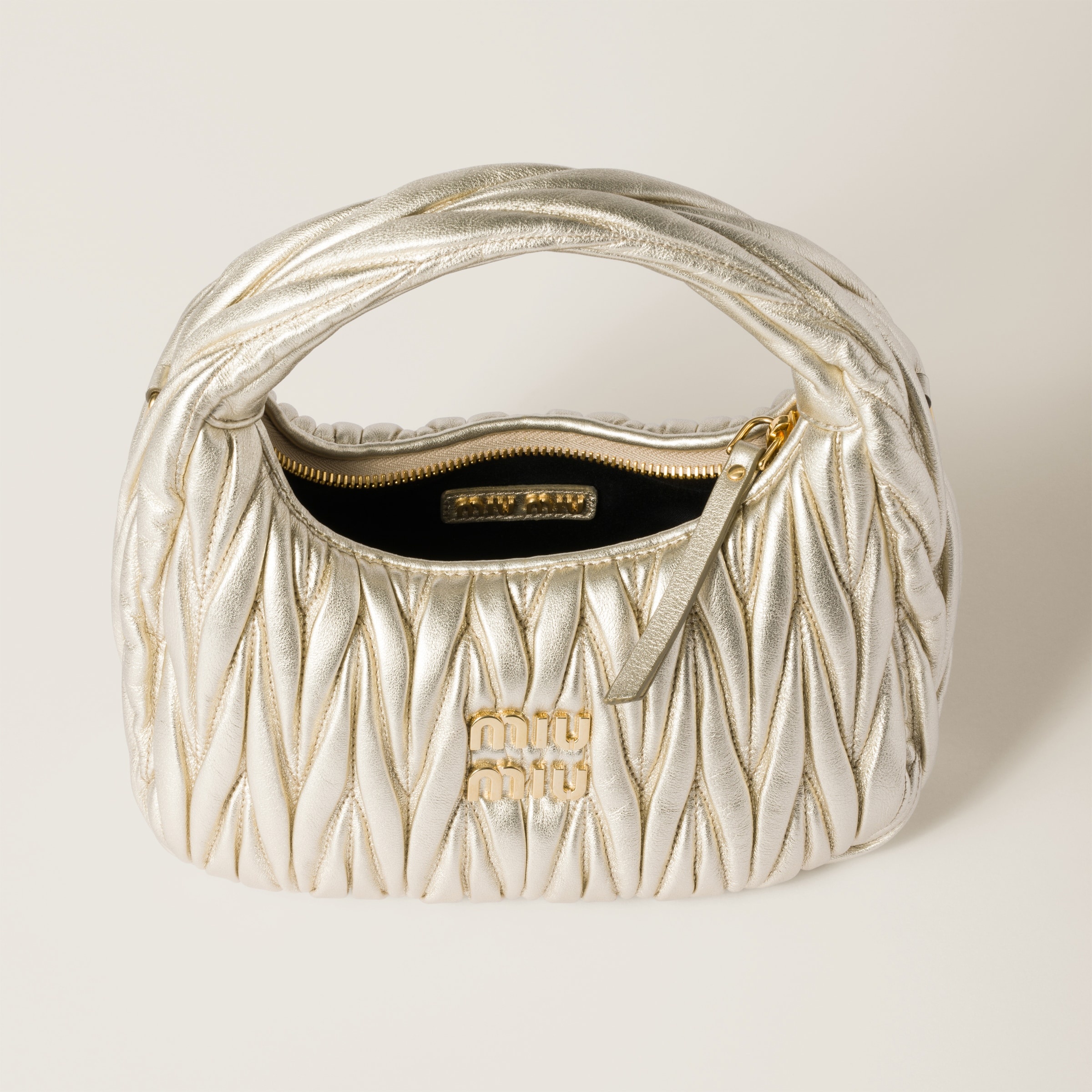 Wander matelassé nappa leather hobo bag - 4