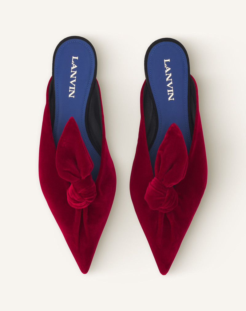 MIDNIGHT STEP VELVET BOW MULE 4