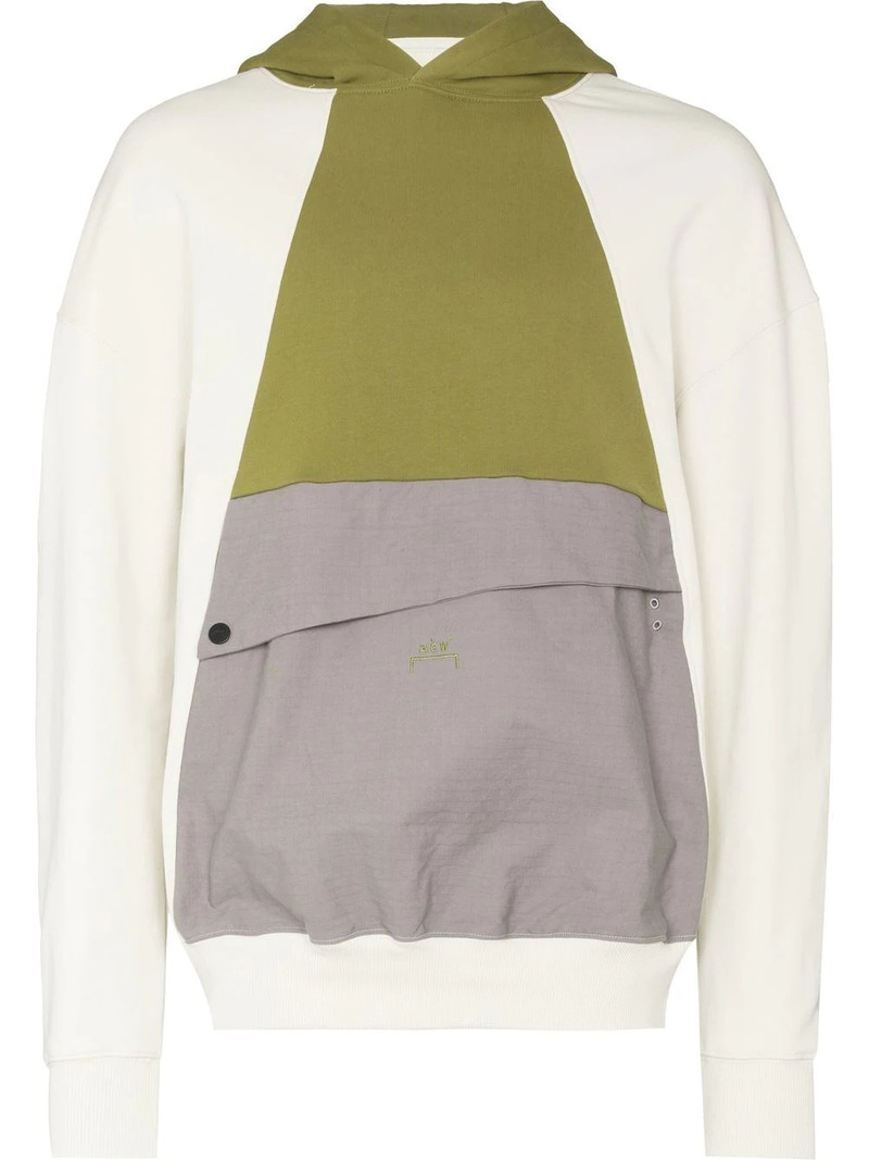 flap-pocket panelled hoodie 1