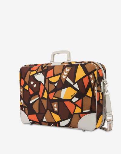 Moschino WOOD PRINT CANVAS TRAVEL BAG outlook