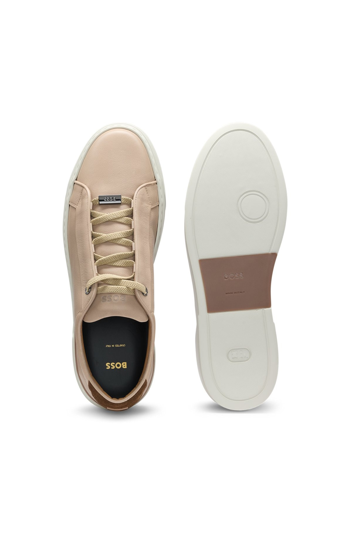 GARY LEATHER TRAINERS WITH SUEDE BACKTAB - 4