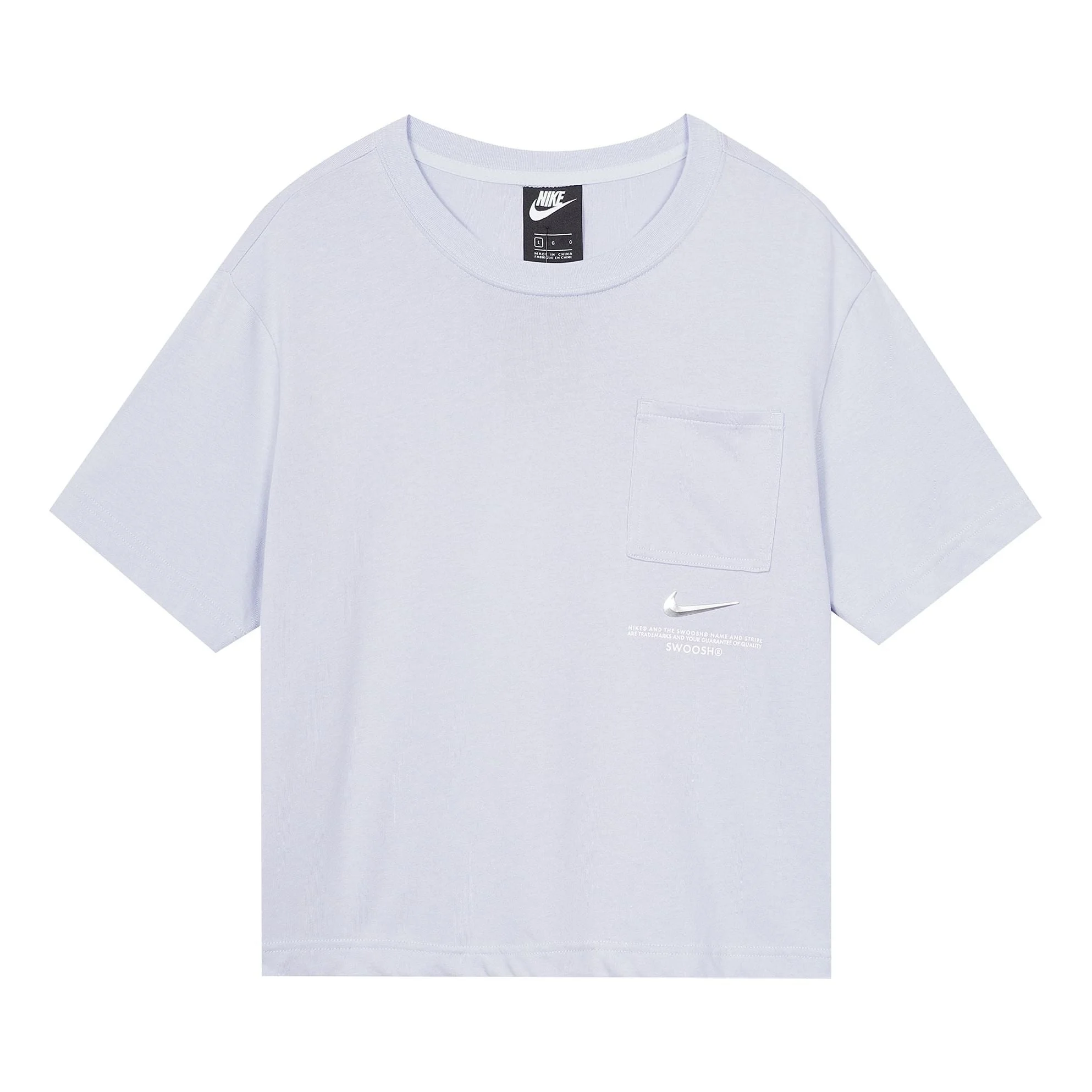 (WMNS) Nike Sportswear Swoosh 3D Logo Loose Breathable Round Neck Short Sleeve Purple CZ8912-576 - 1