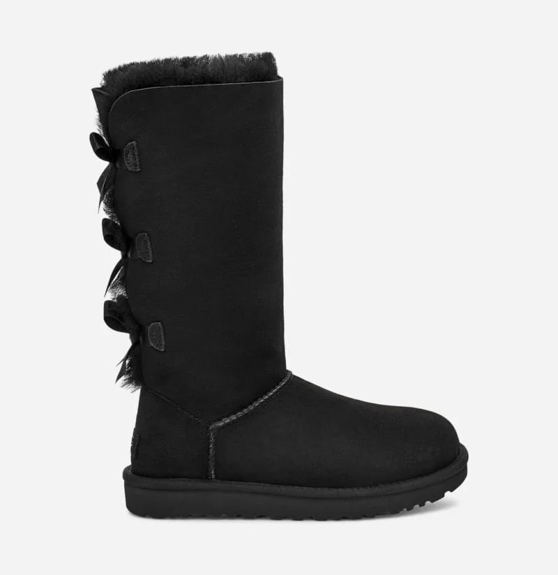 ® Women's Bailey Bow Tall II Boot Sheepskin Classic Boots in Black/ - 1