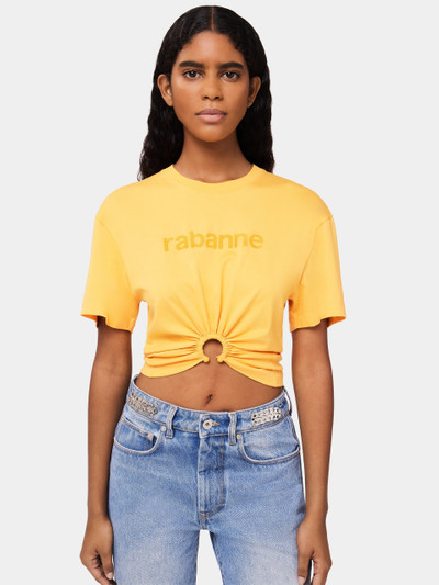 Paco Rabanne LIGHT ORANGE TOP IN JERSEY WITH PIERCING outlook