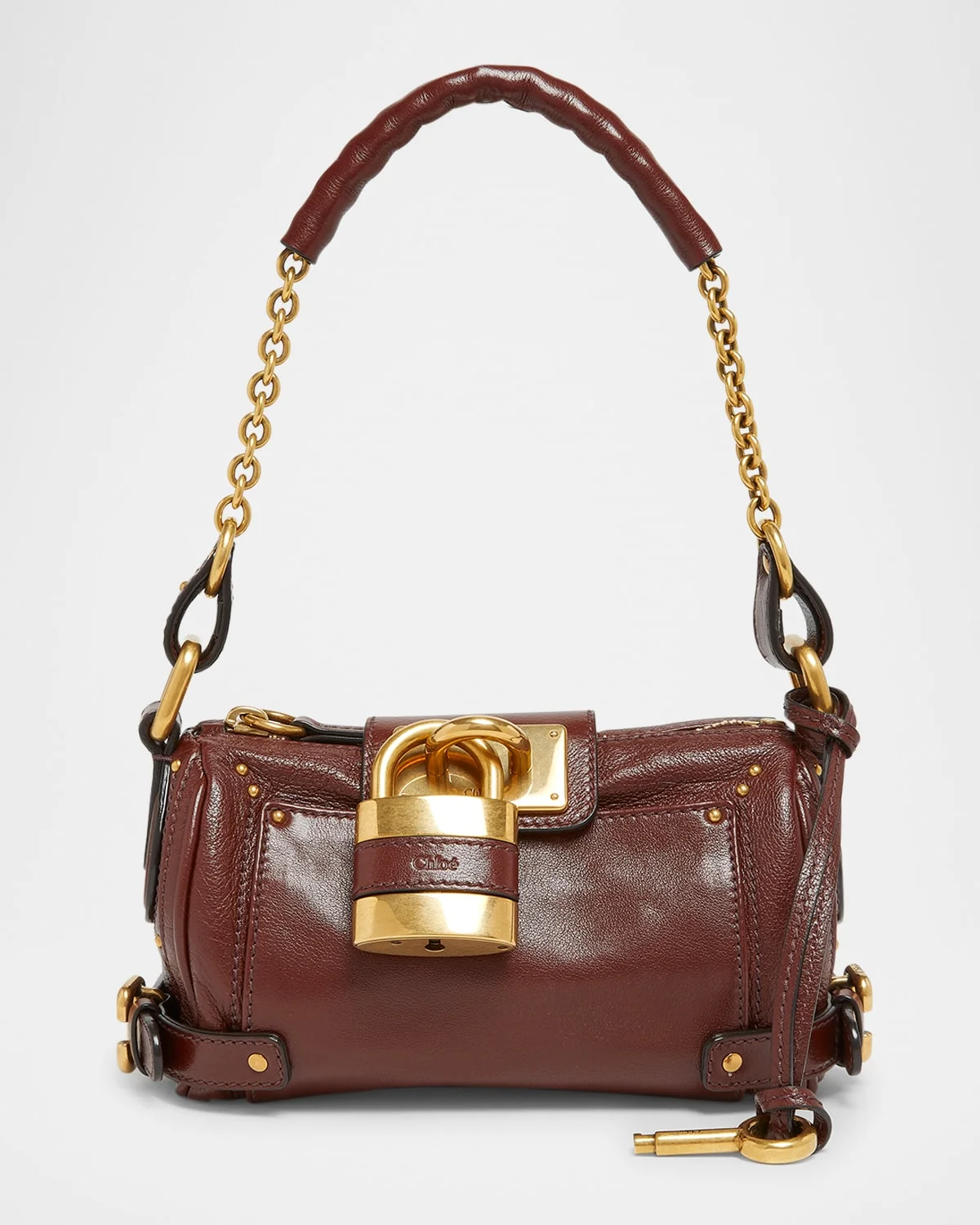 Paddington Rounded Padlock Shoulder Bag in Leather - 1