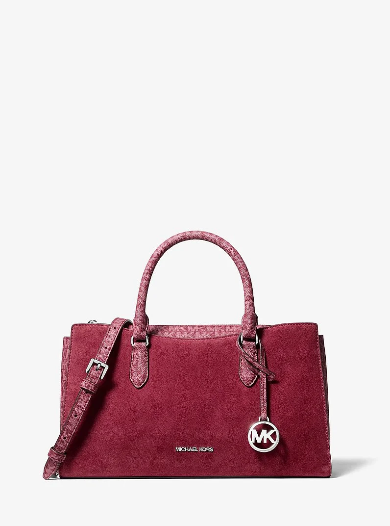 Arden Medium Signature Logo Top-Zip Satchel - 1