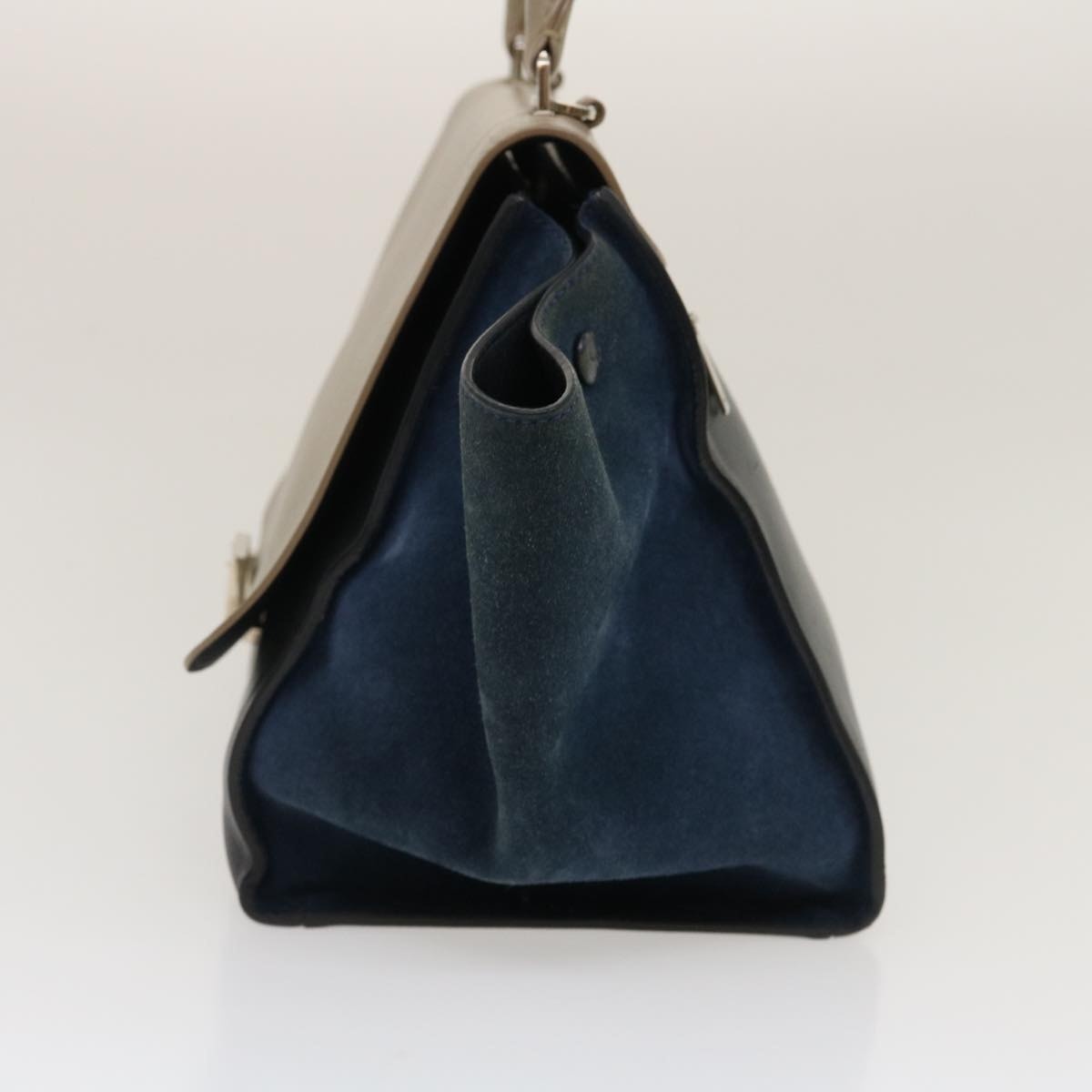 CELINE Hand Bag Leather Suede Gray Navy - 3