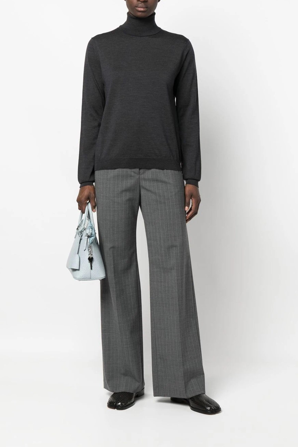 'Stitching' wool turtleneck sweater - 2