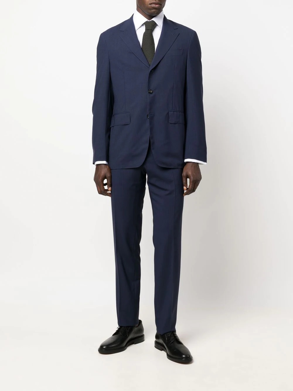 tailored single-breasted wool suit - 2