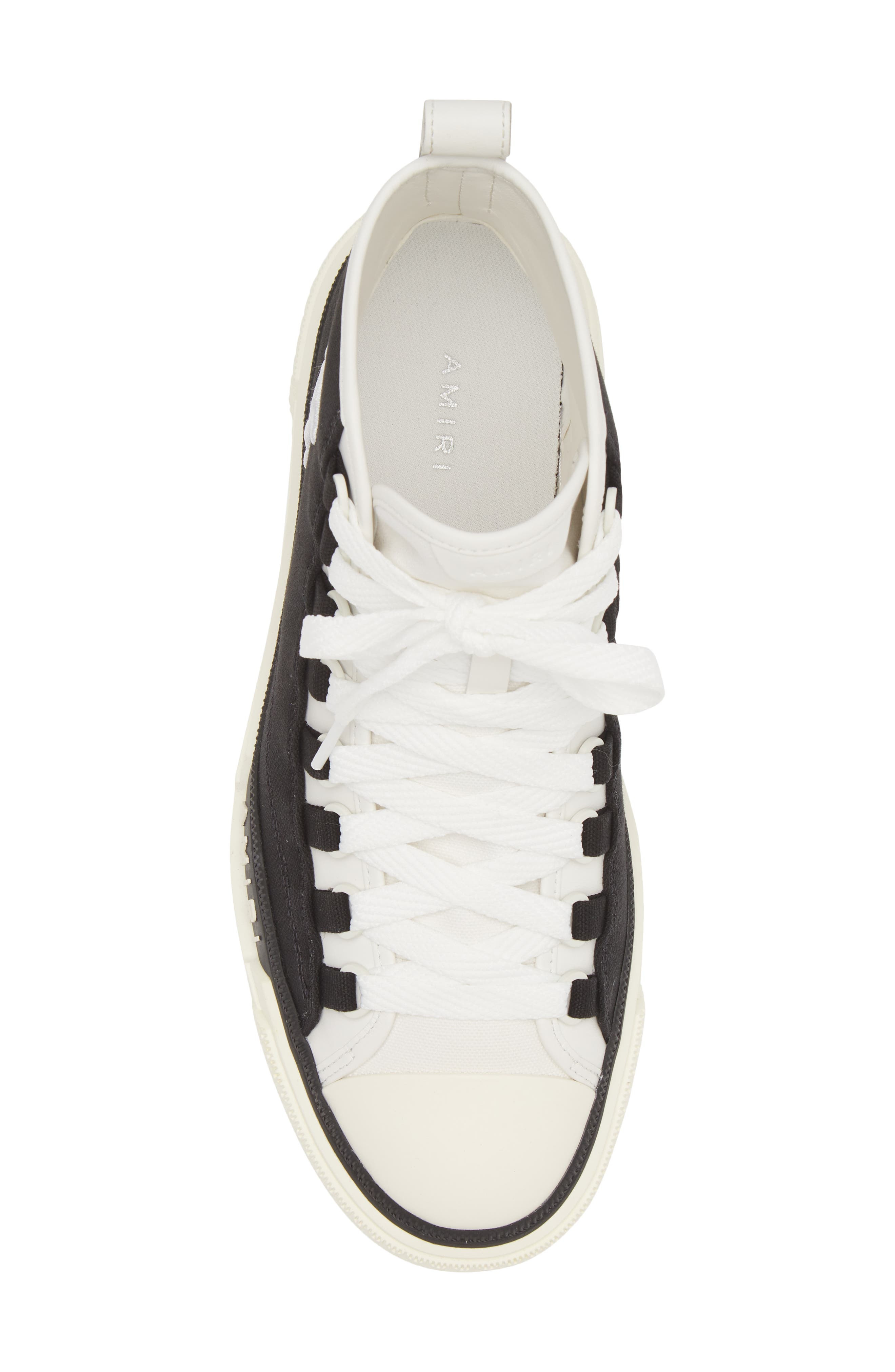 AMIRI Court Logo High Top Platform Sneaker in Black/White at Nordstrom - 5