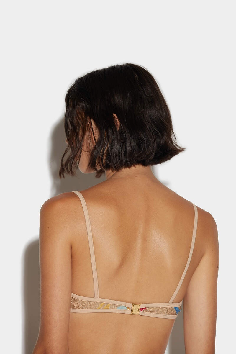 DSQUARED2 SEQUINS TULLE BANDEAU TOP outlook