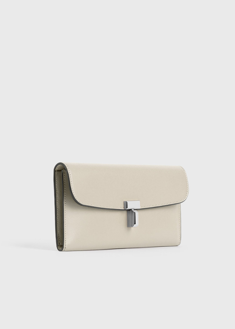 T-lock leather wallet fawn 4