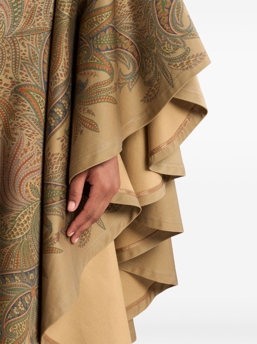 paisley-print cape - 3