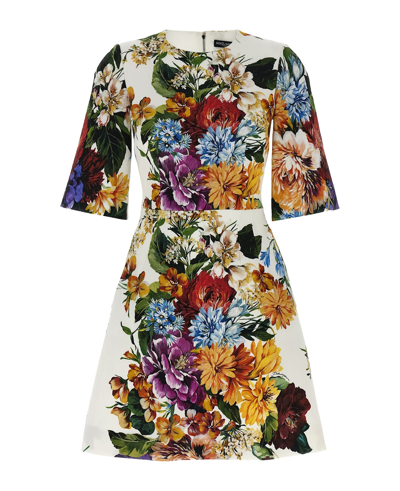 Floral Bouquet Printed Dress - 1