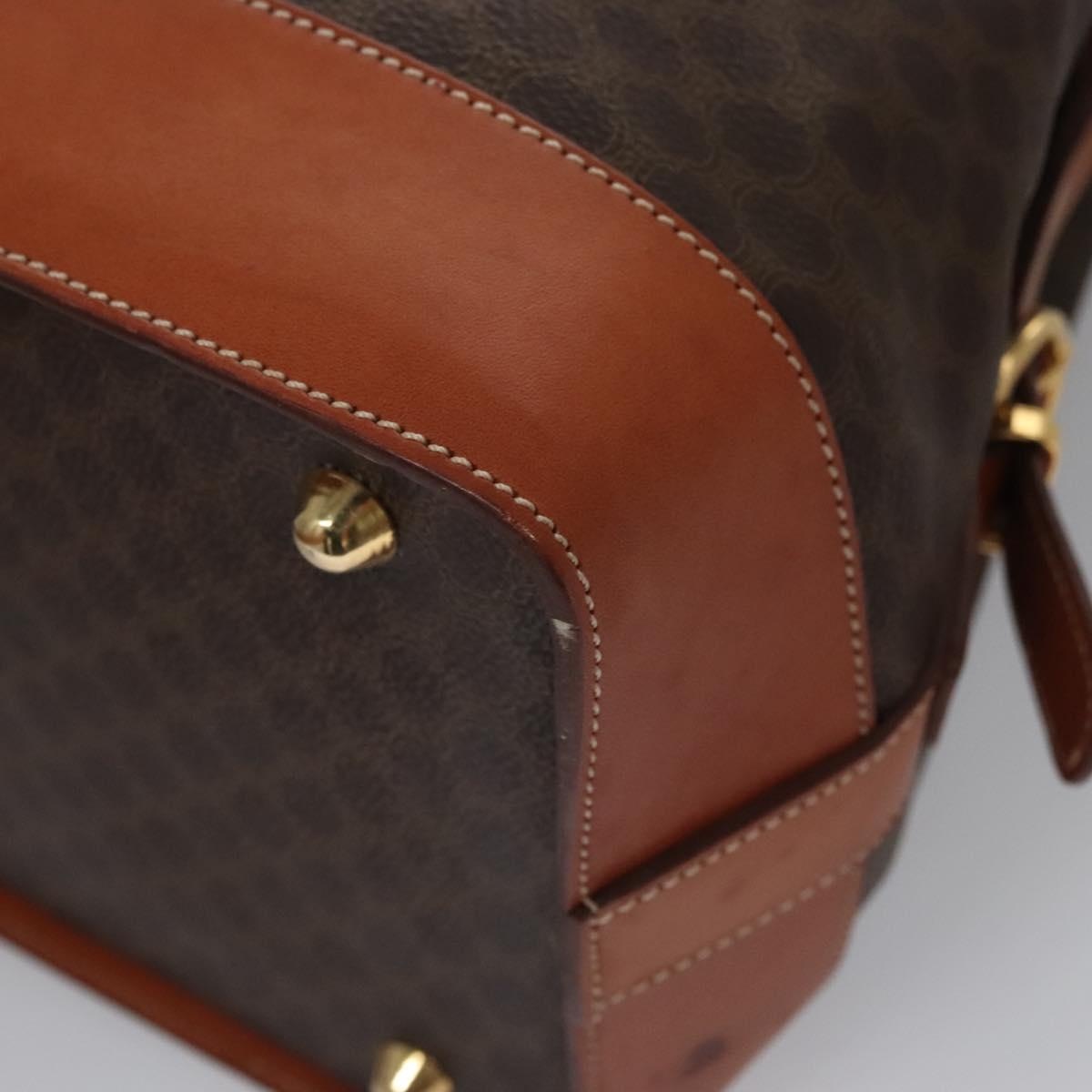 CELINE Macadam Canvas Hand Bag Pvc Leather Brown - 16
