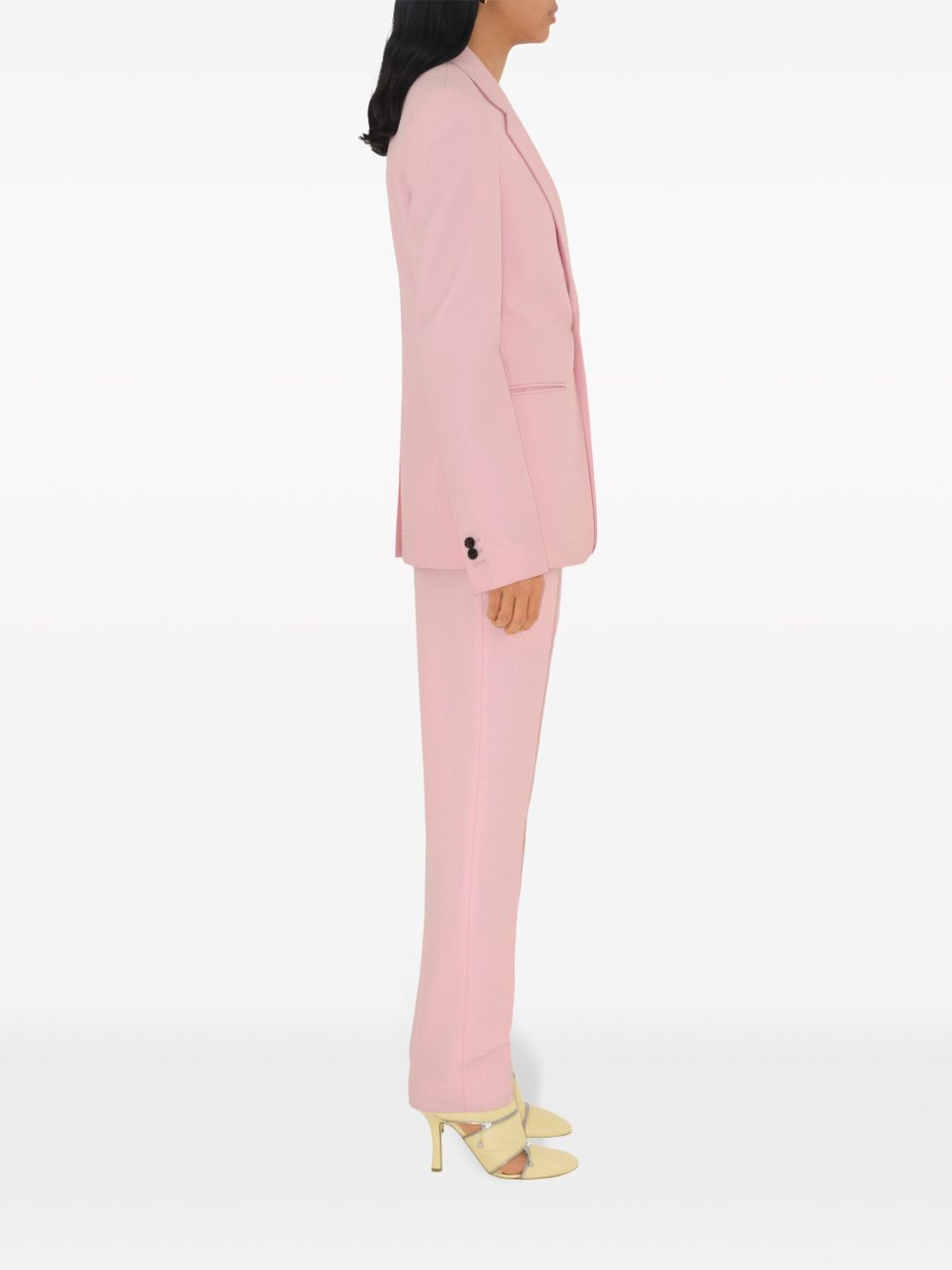 pressed-crease wool tailored trousers - 3