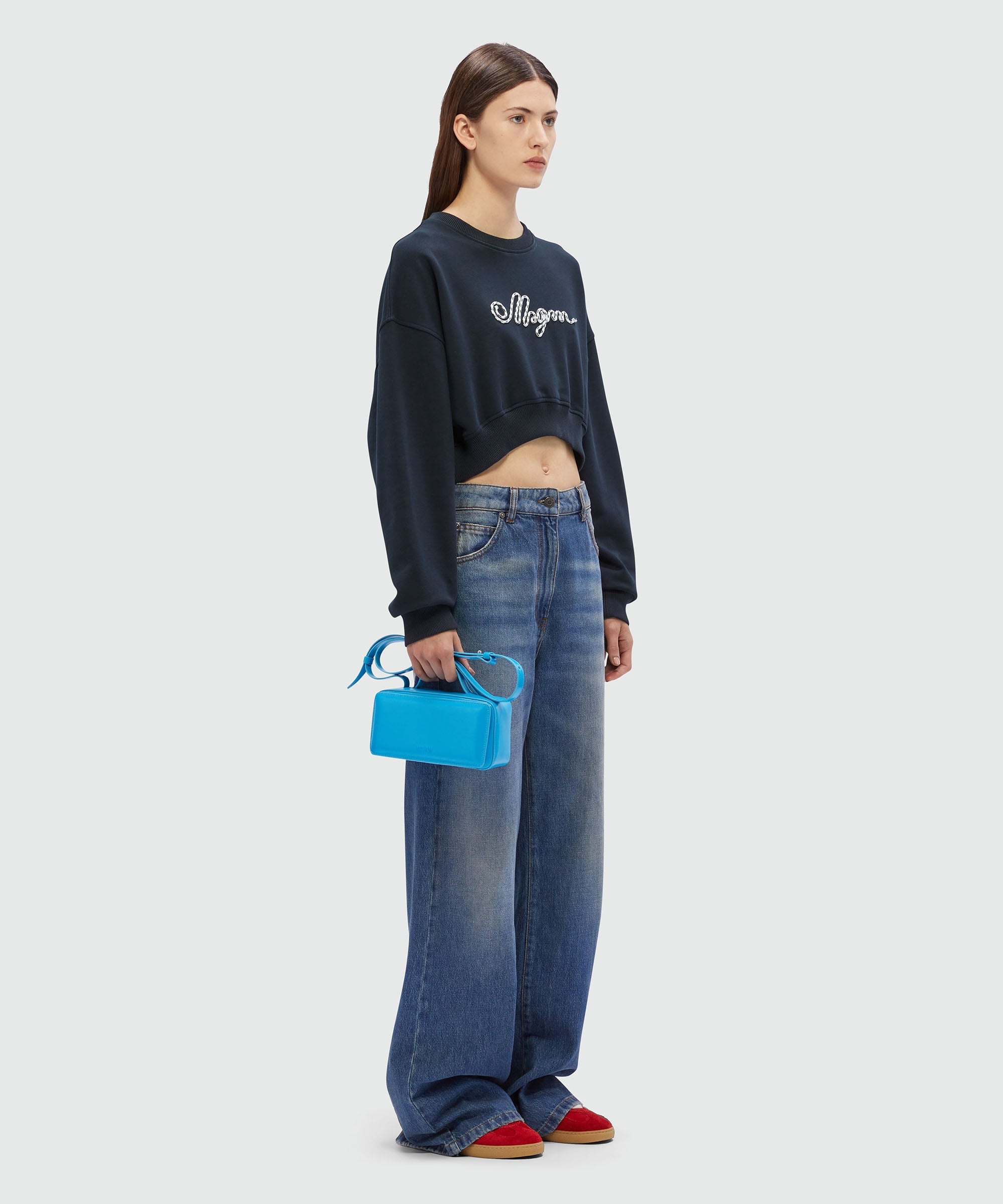 Cropped sweatshirt with rope MSGM logo - 4