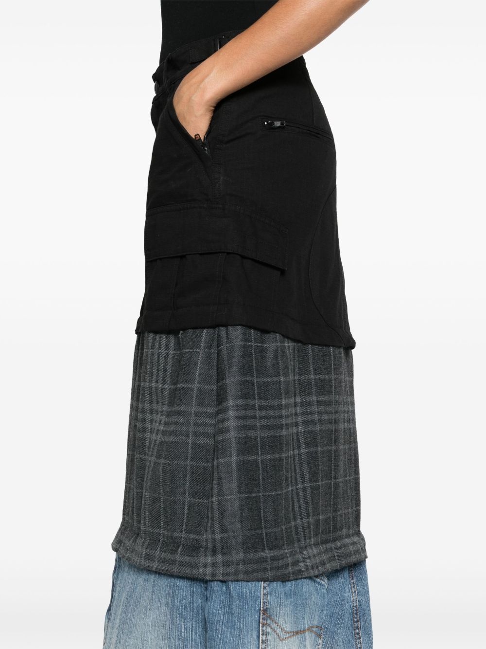 layered cargo maxi skirt - 5