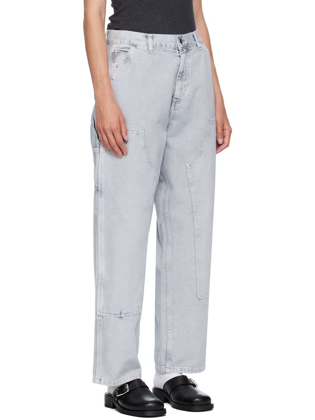 Gray Brandon Double Knee Jeans - 2