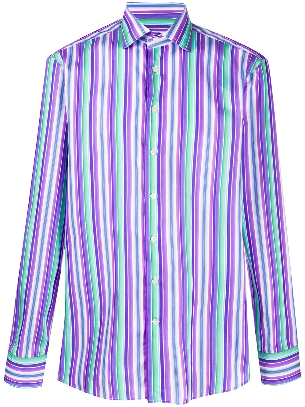 striped print shirt - 1