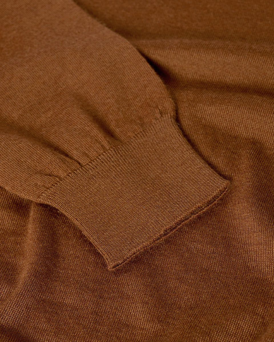 Superfine Cashmere Camel Roll Neck Jumper - 6