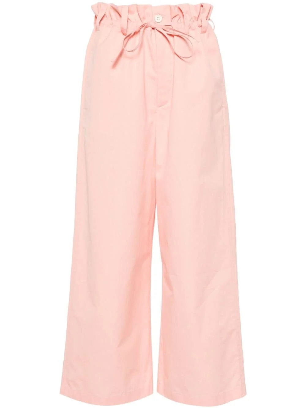 high-rise cotton trousers - 1