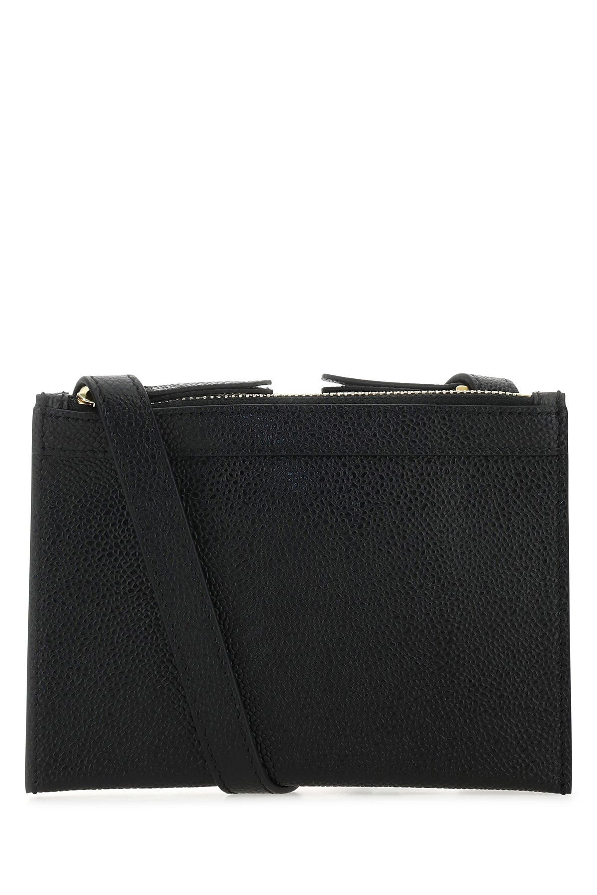 Black leather mini document holder - 3