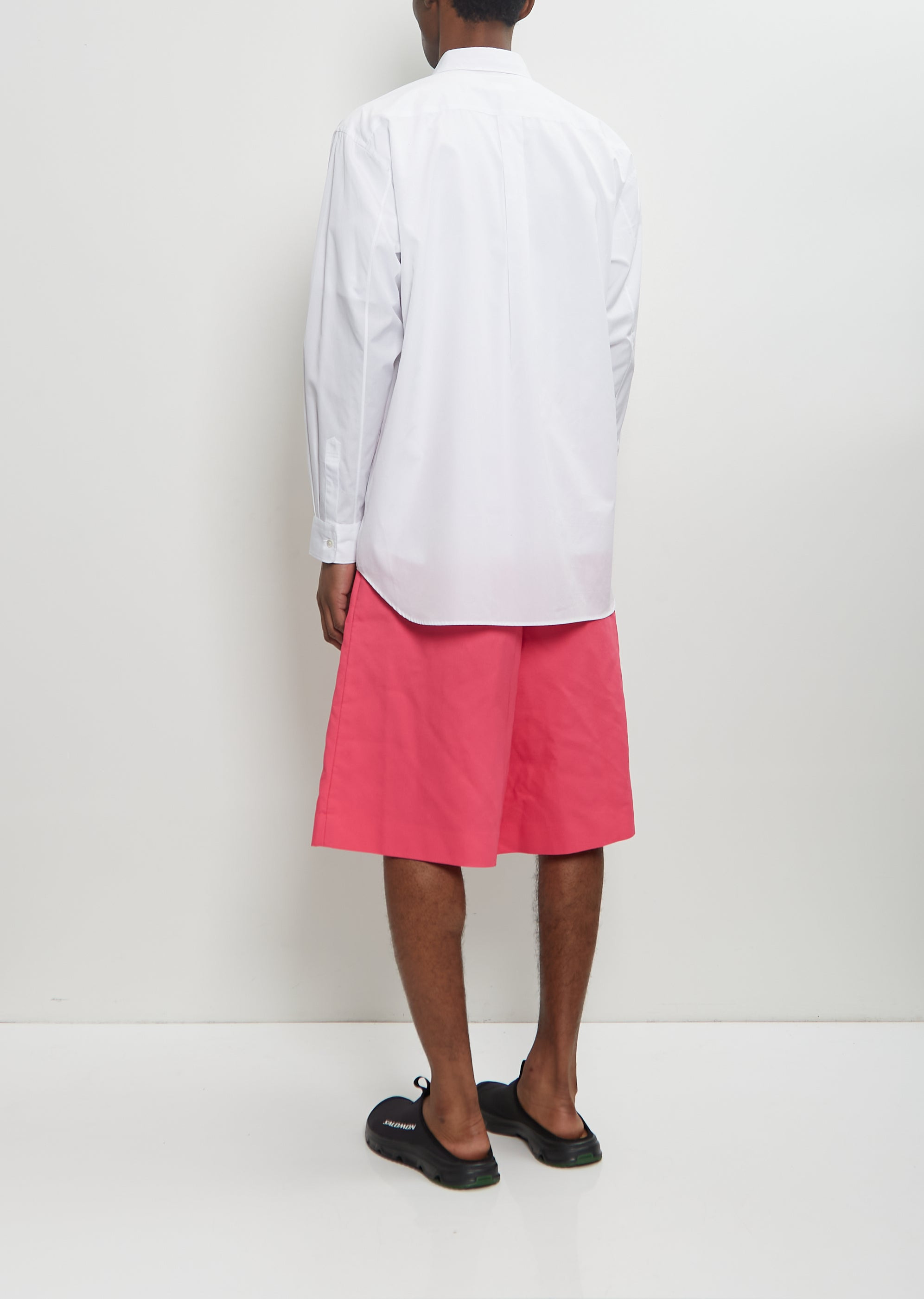 Cotton Paneled Button Up Shirt - 3