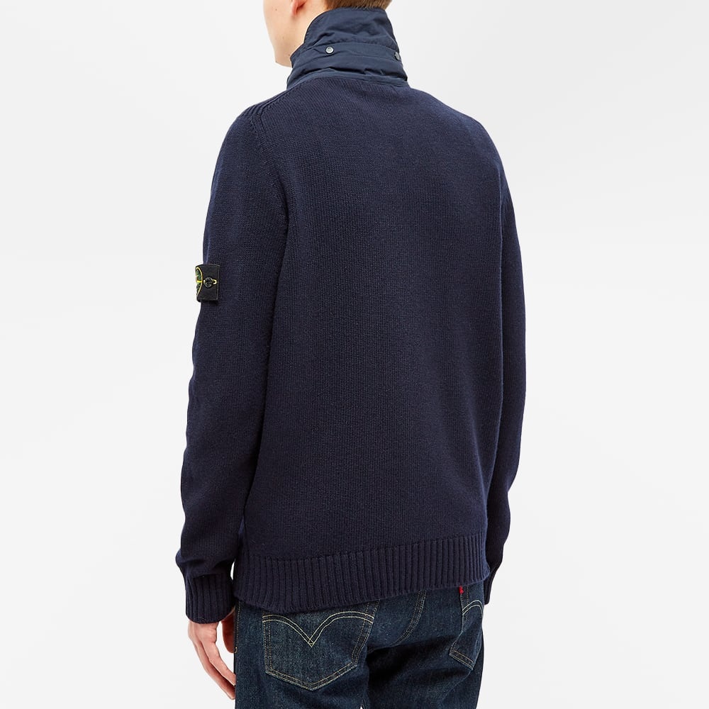 Stone Island Nylon Hood Knitted Jacket - 5