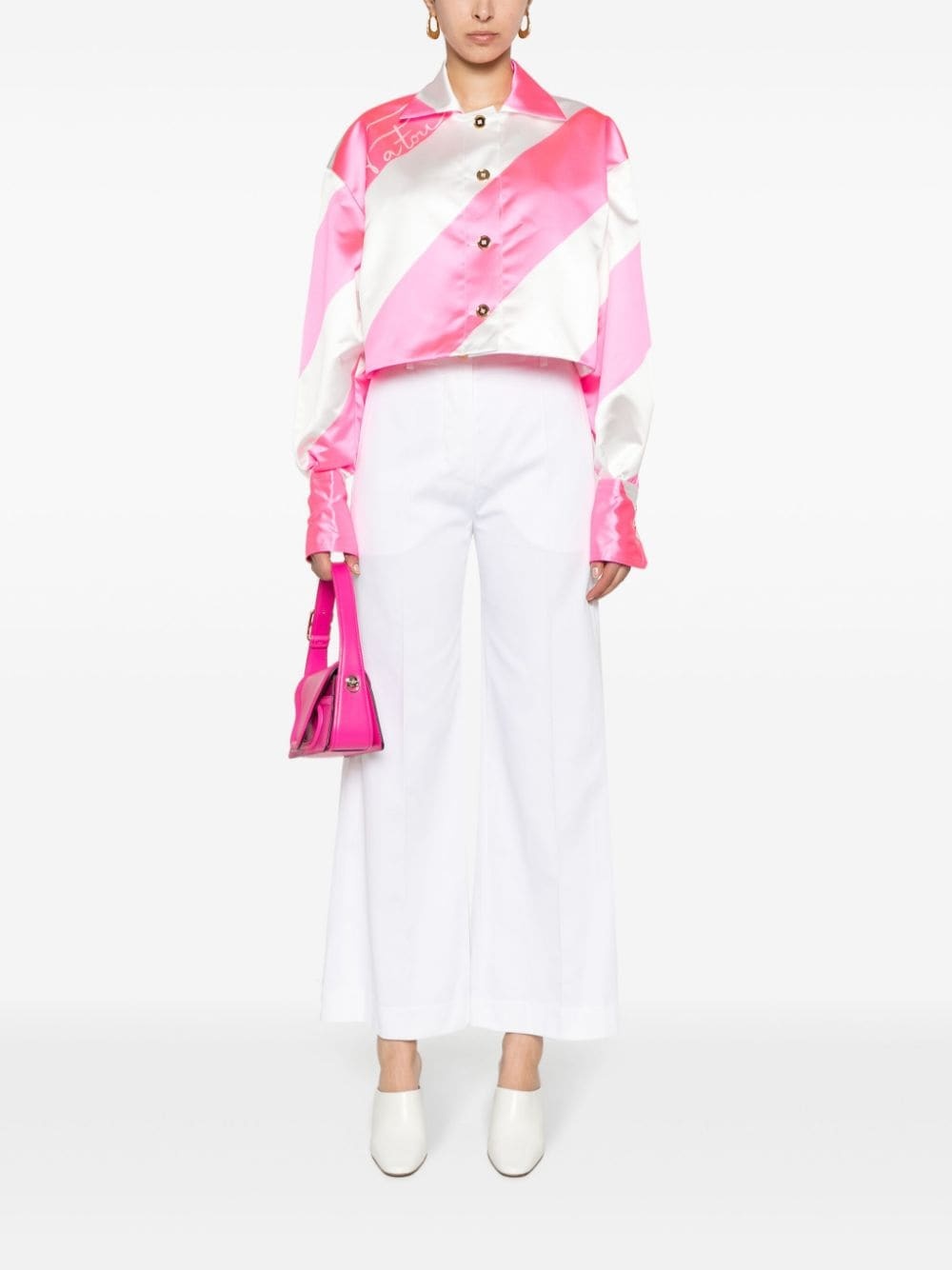 Iconic wide-leg cotton trousers - 2