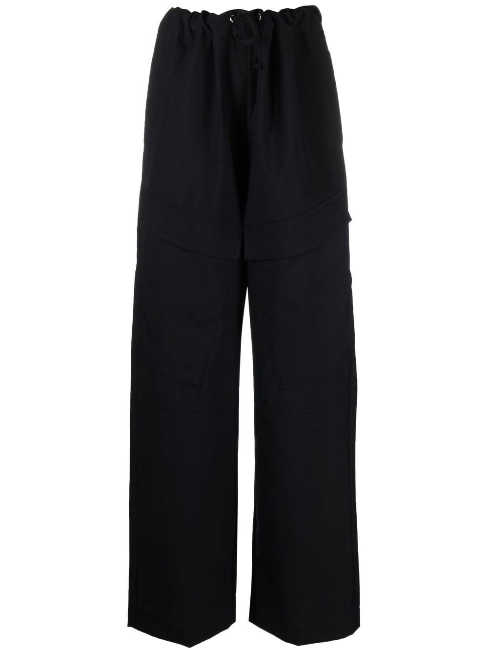 high-waisted straight-leg trousers - 1