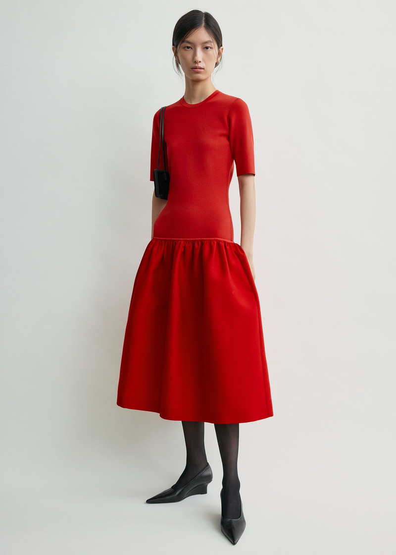 TOTEME Twinflower tee dress poppy outlook