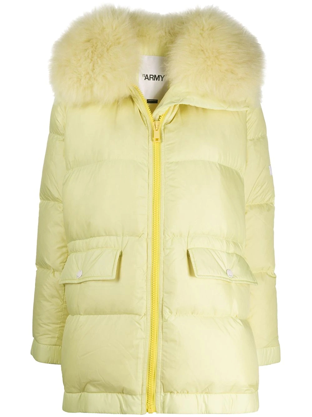 quilted puffer coat - 1