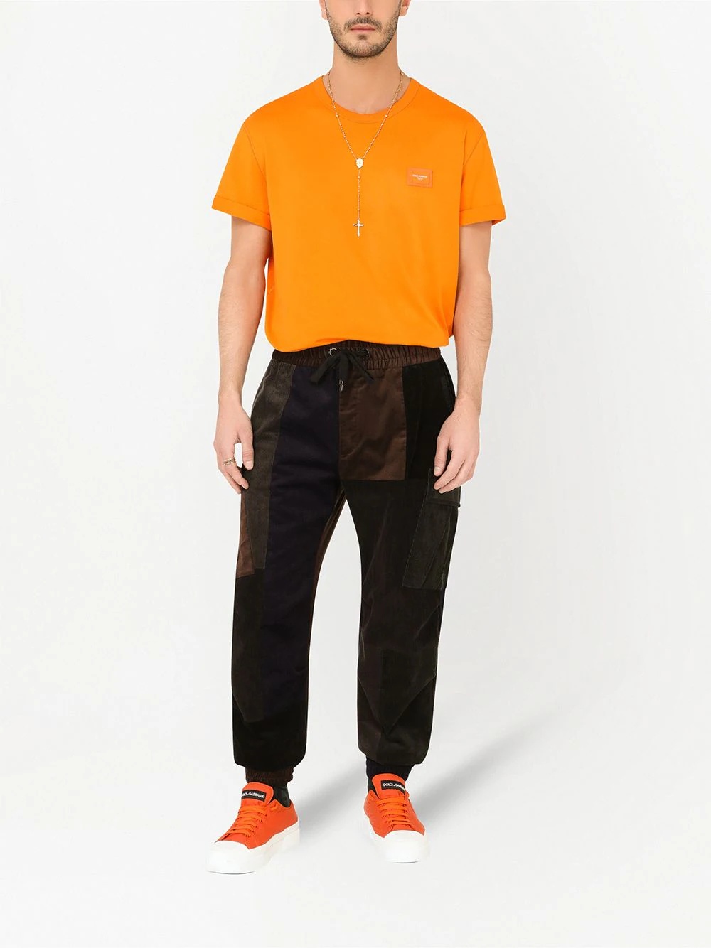 tapered patchwork trousers - 2