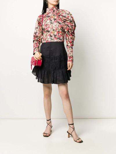 Isabel Marant tiered-gathereing A-line mini skirt outlook