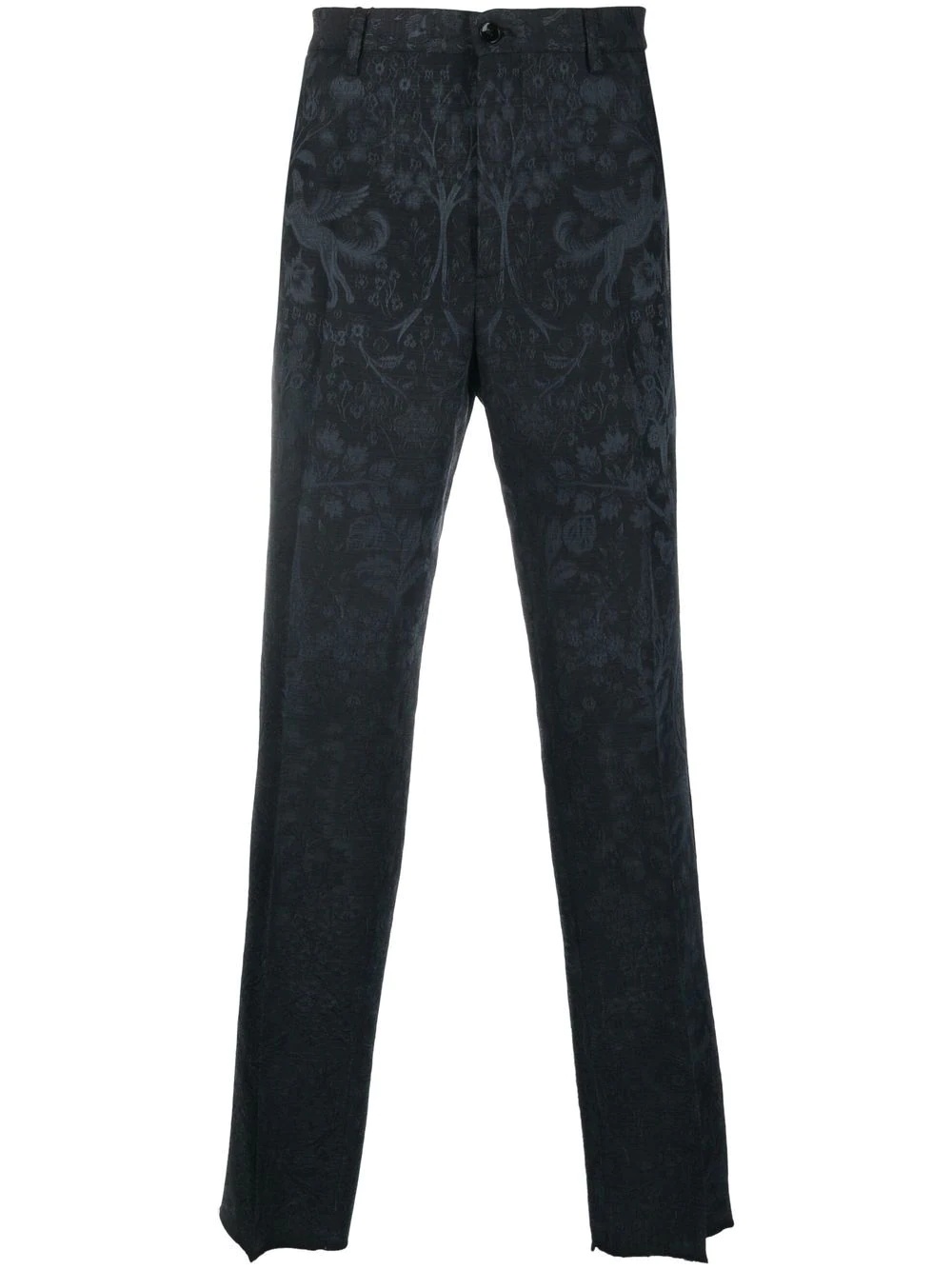 jacquard pressed-crease tailored trousers - 1