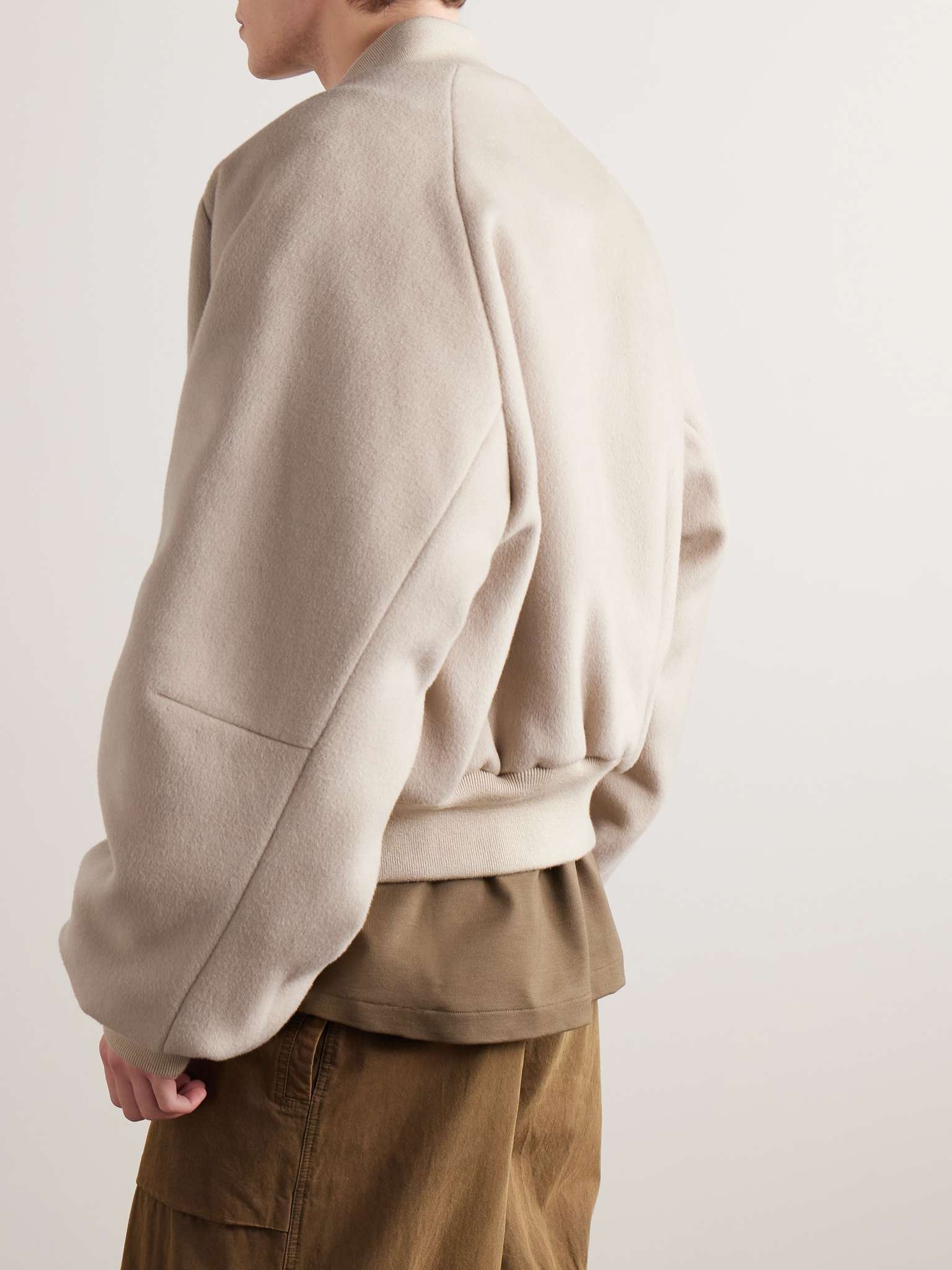 Wool-Blend Felt Bomber Jacket - 3