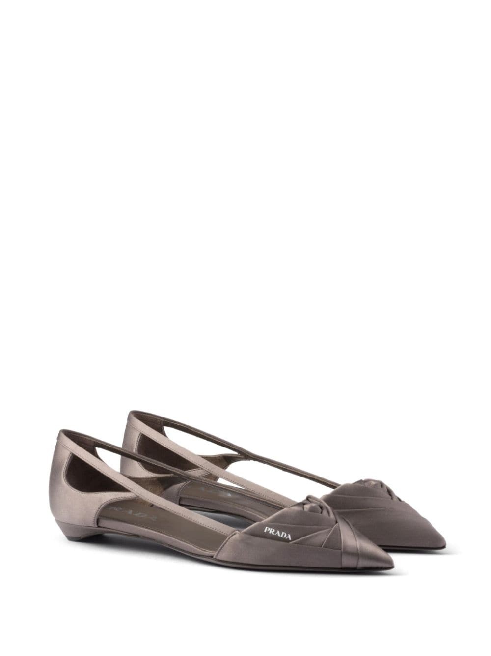 Satin cut-out ballerinas - 2