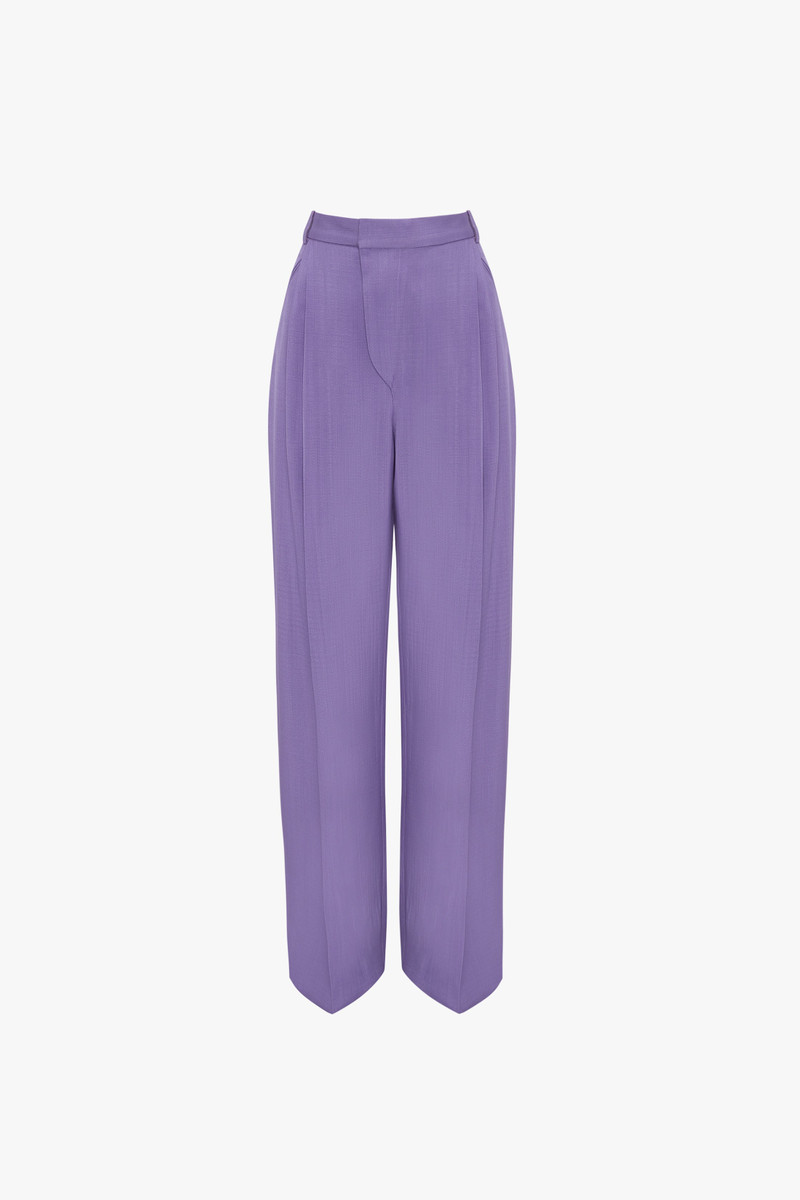Wide Leg Trouser In Violet 1