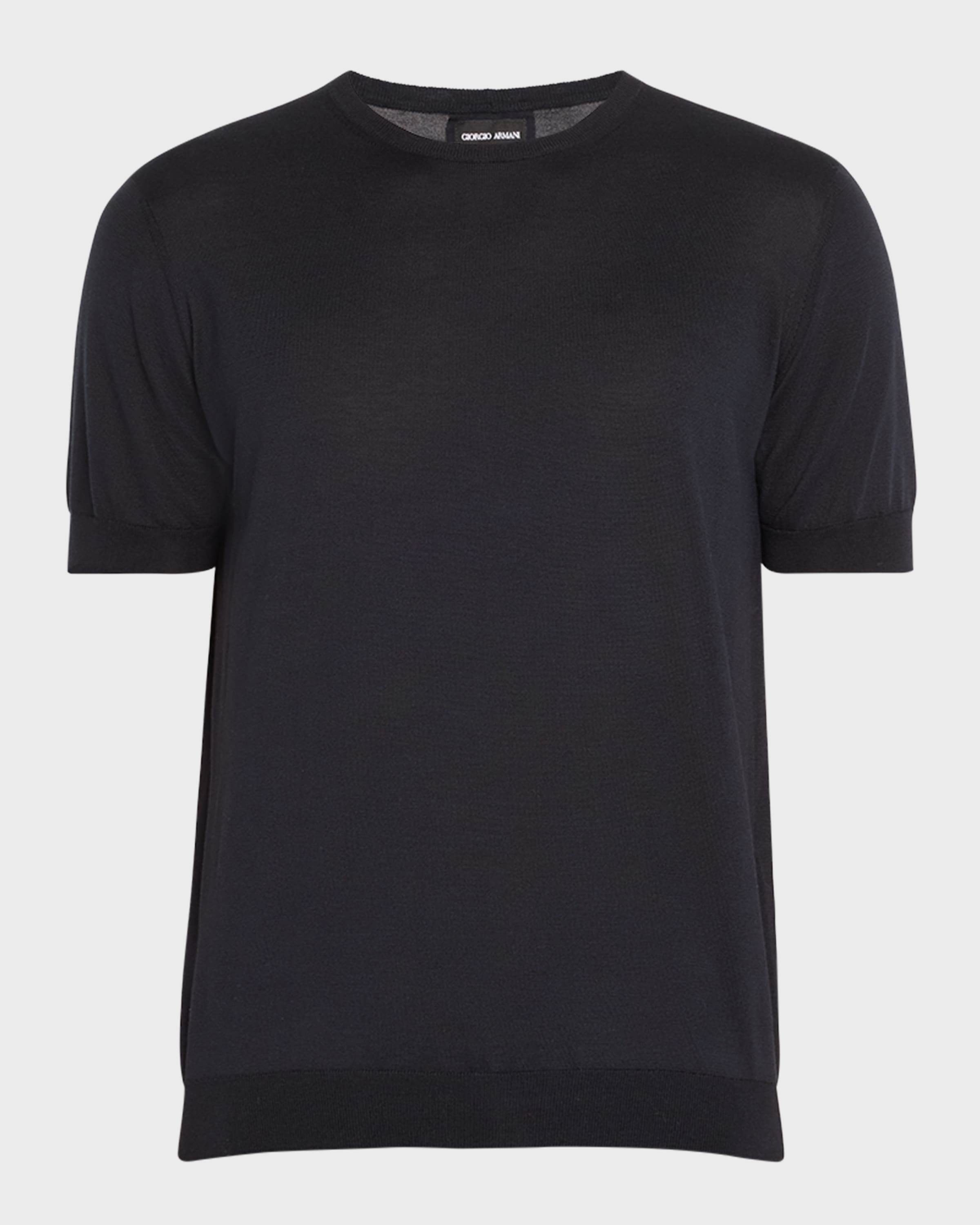 Men's Silk-Cotton Crew T-Shirt - 2