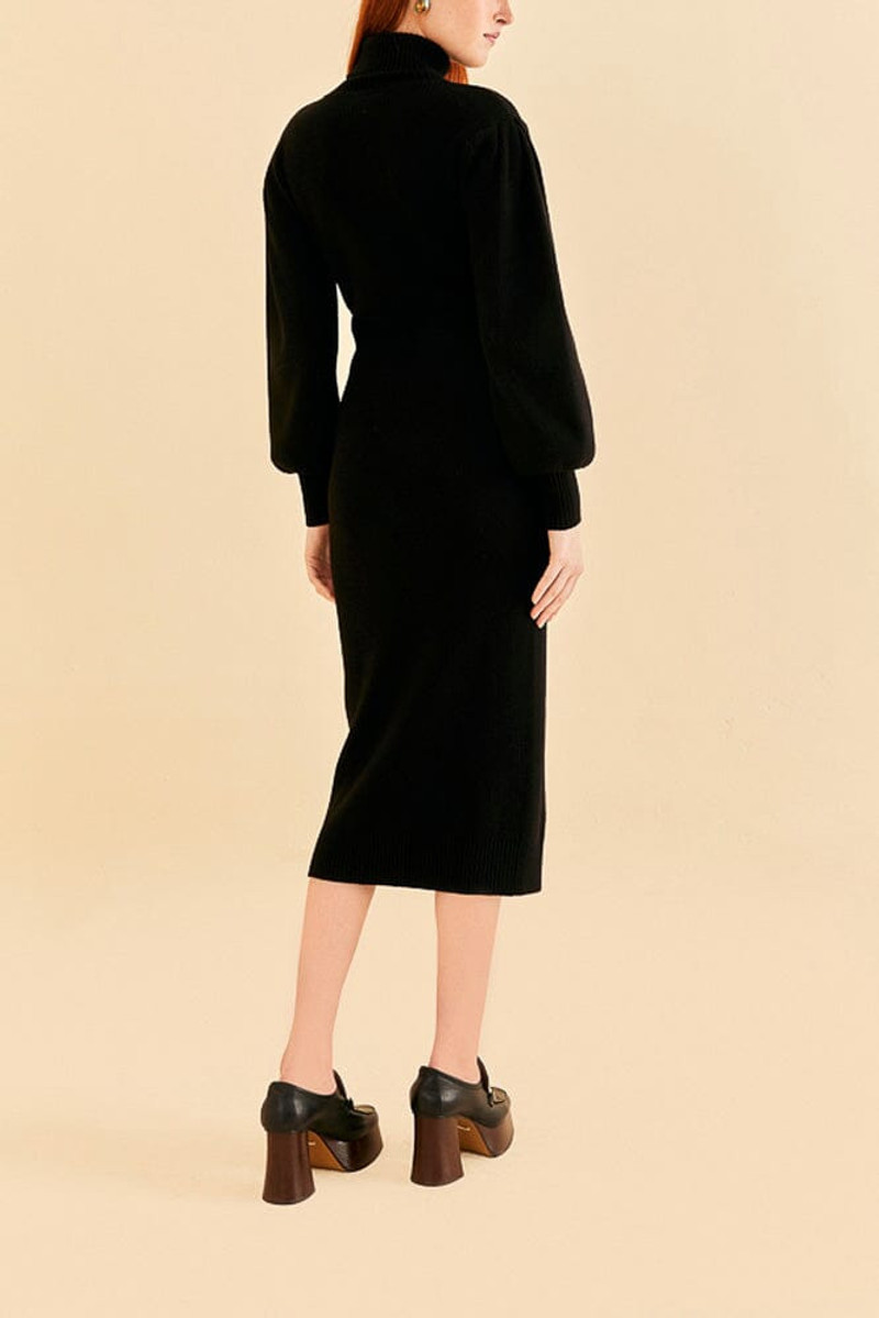 Black Heart Neckline Knit Dress 4