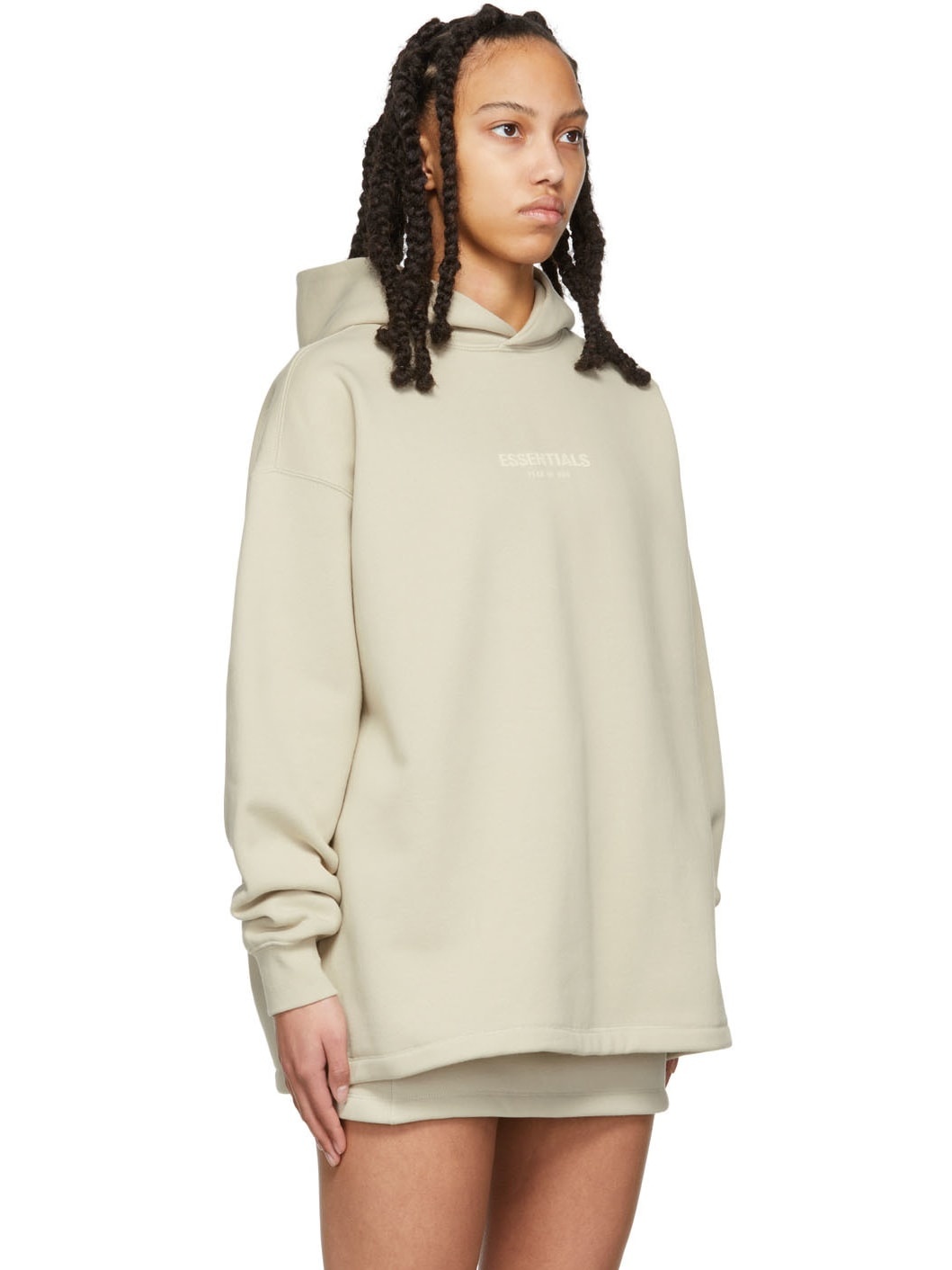 Beige Relaxed Hoodie - 2