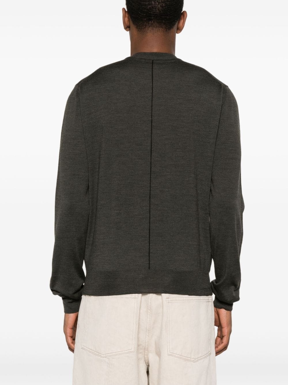 seam-detail wool jumper - 4