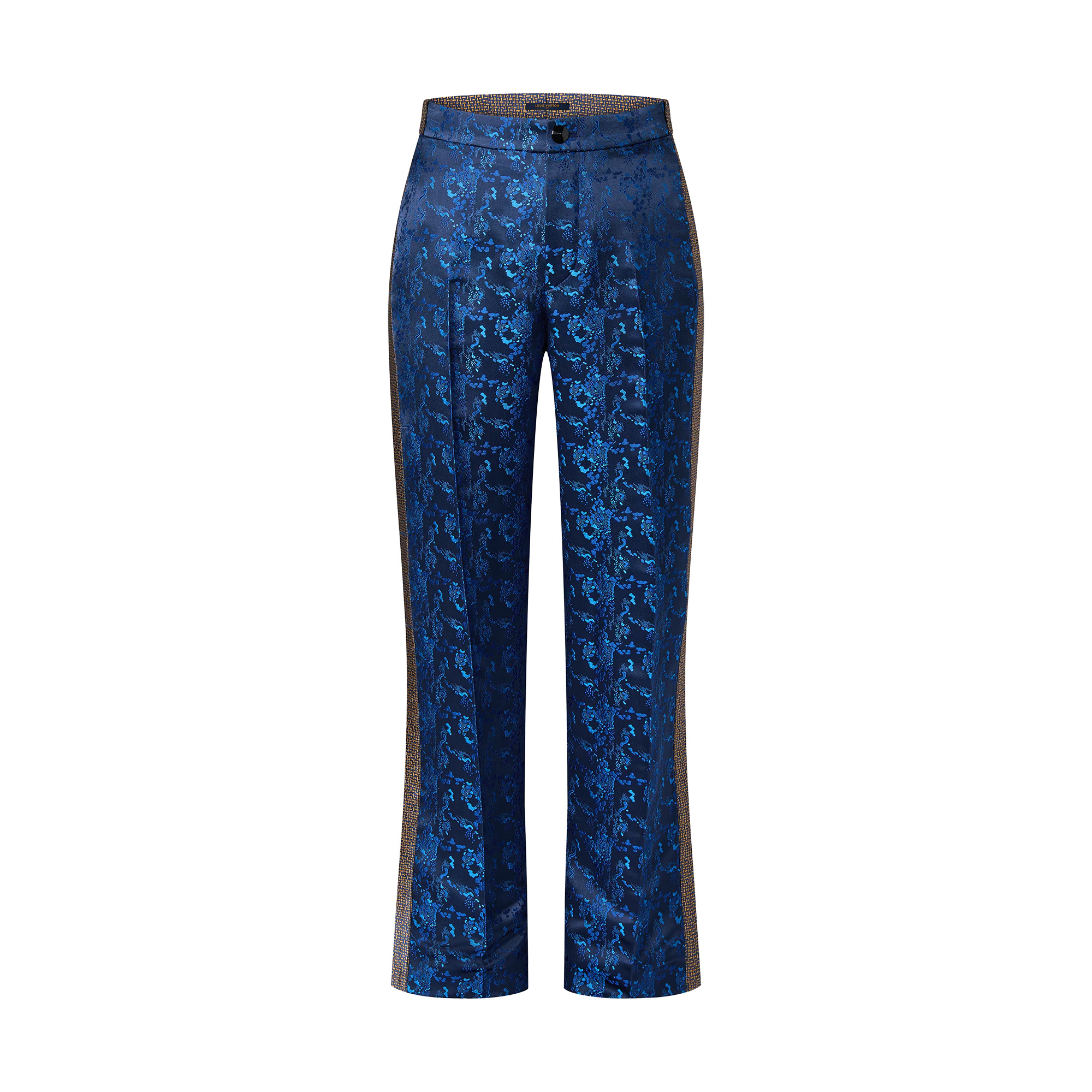 Abstract Jacquard Flared Pants - 1