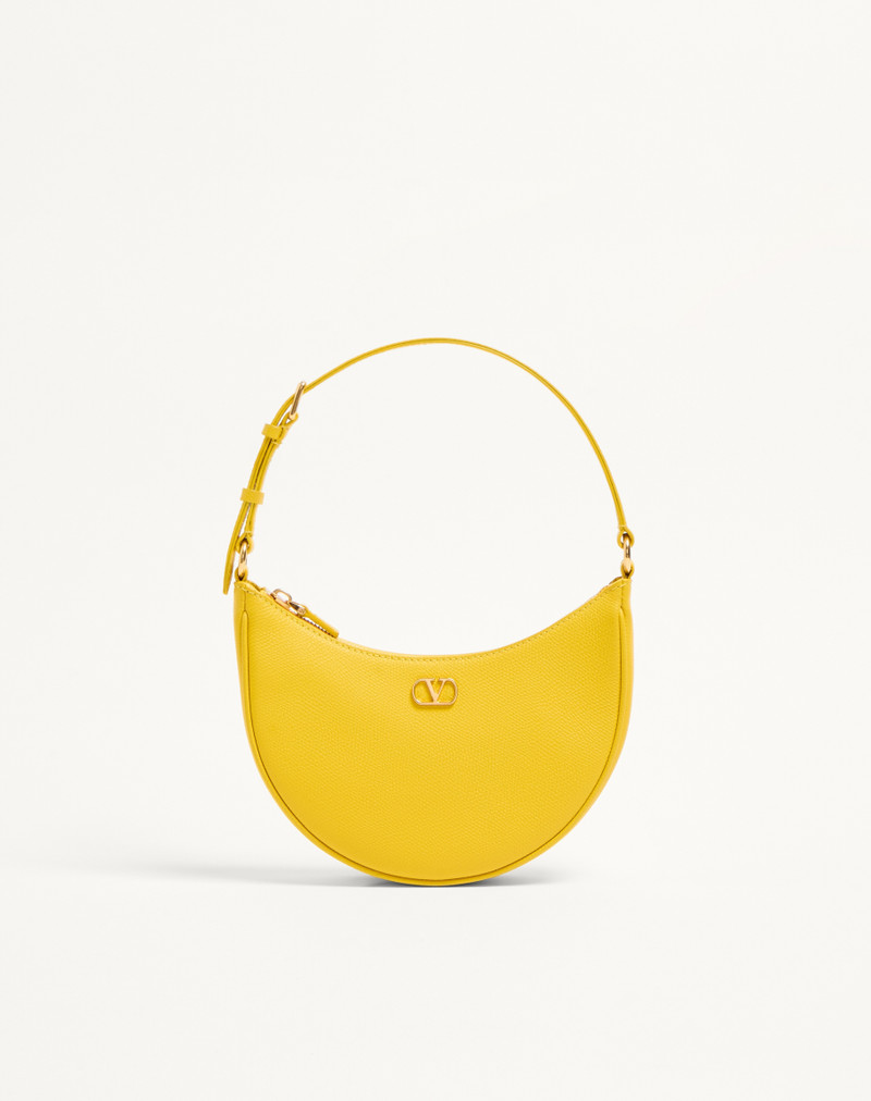 VLOGO SIGNATURE MINI HOBO BAG IN GRAINY CALFSKIN 1