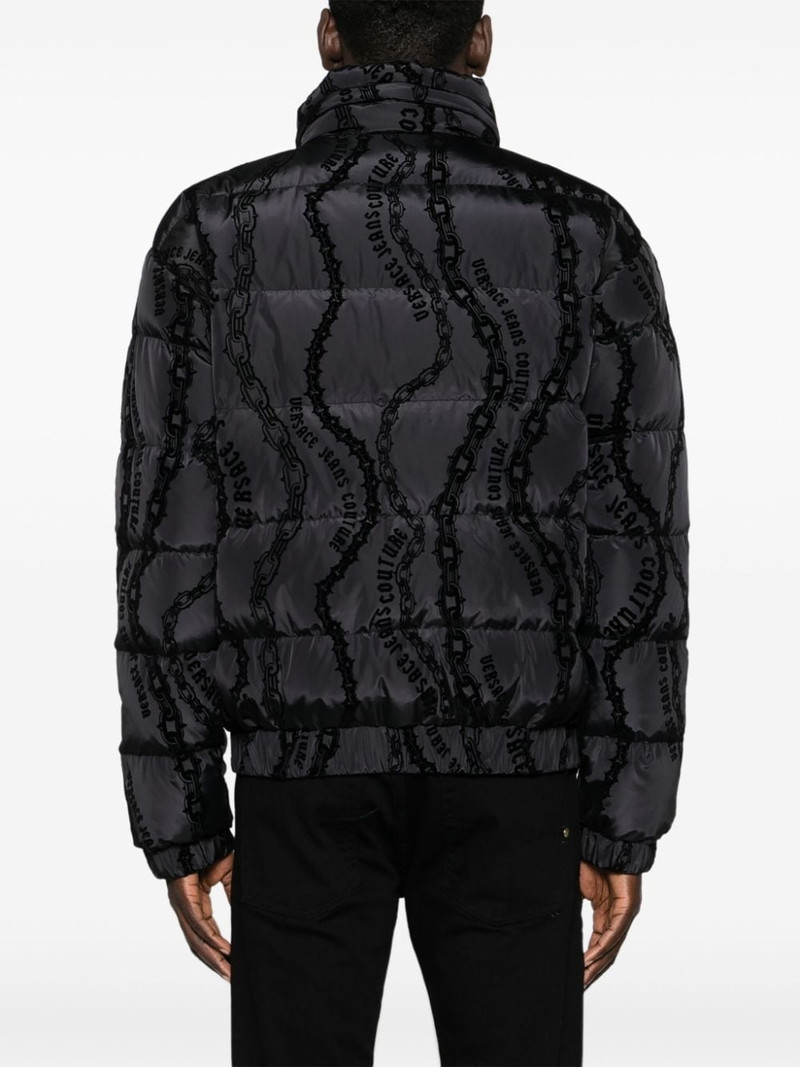 flocked-print quilted puffer jacket 4
