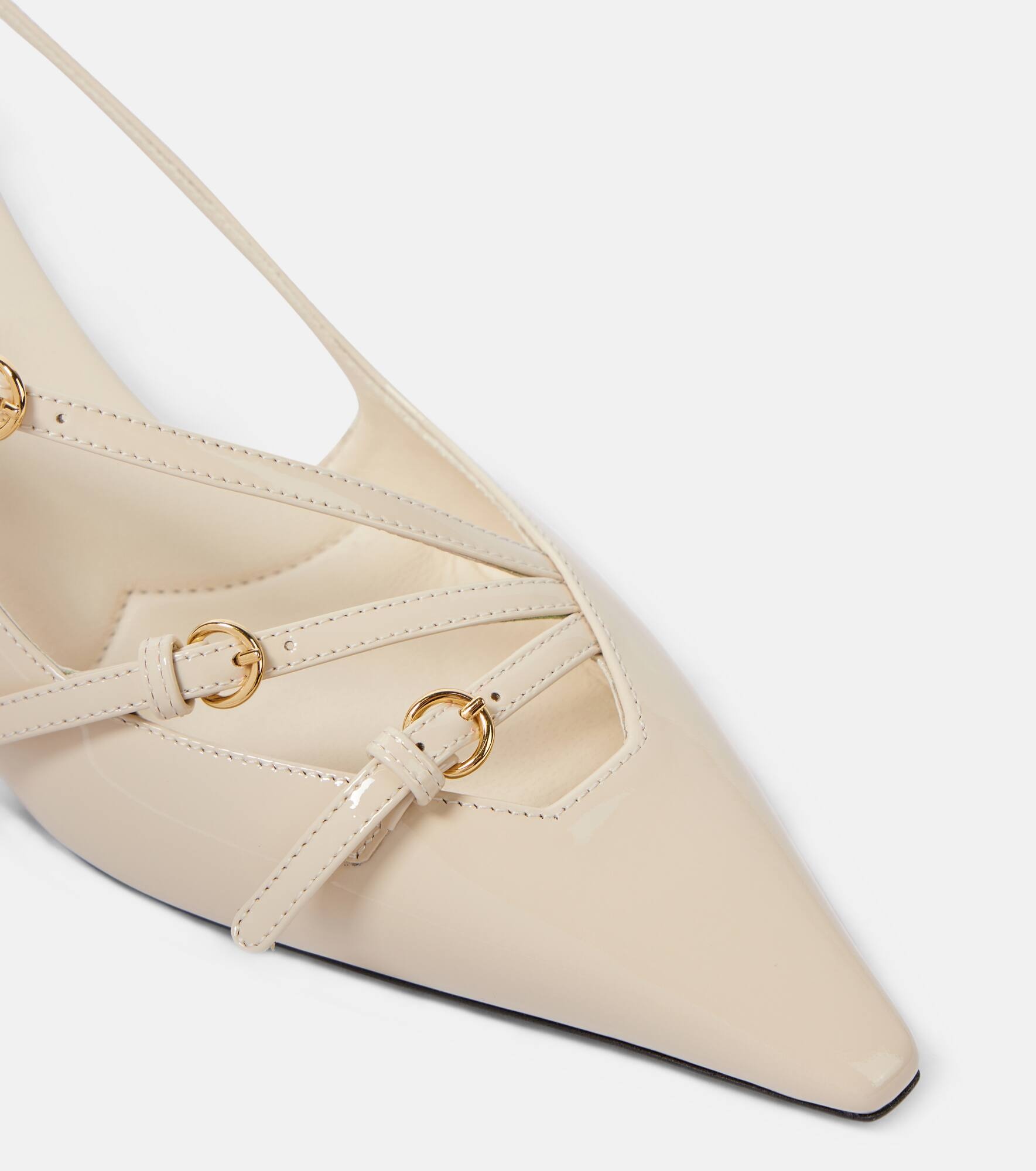 Patent leather slingback pumps - 6